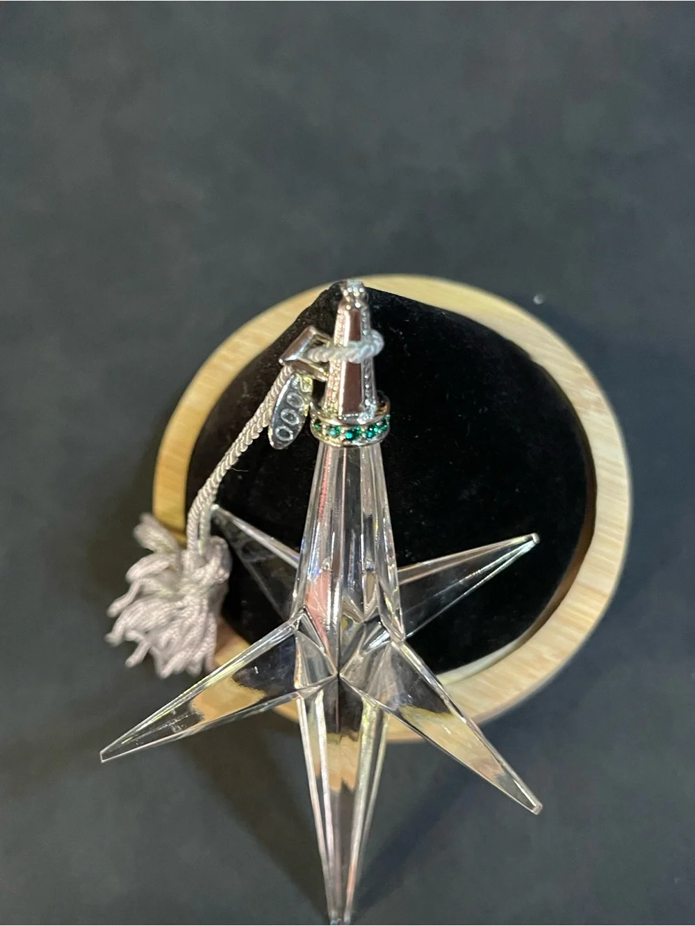 Lenox “Millennium Edition 2000” 4 Pointed Clear Crystal Star Ornament / 5” - 52g